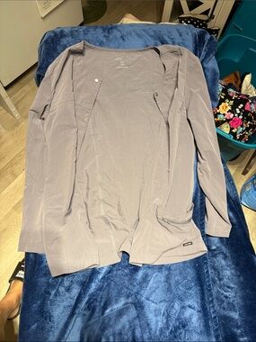 Jockey Light Gray Utility Jacket scrub jacket